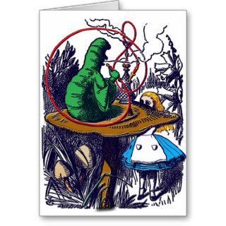 Card Alice in Wonderland Caterpillar & Hookah