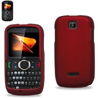 Red Hard Rubberized Case Cover For Motorola THEORY WX431 Cell Phones & Accessories