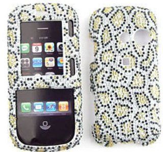 LG Rumor 2 LX265/Cosmos VN250 Crystal, Leopard Print Full Rhinestones/Diamond/Bling   Hard Case/Cover/Faceplate/Snap On/Housing Cell Phones & Accessories