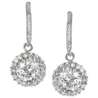 Tressa Collection Sterling Silver Cubic Zirconia Round Earrings Tressa Cubic Zirconia Earrings