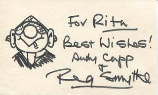 Reg Smythe Signed Andy Capp Original Drawing Deceased Rare UACC rd 244 IADA Entertainment Collectibles