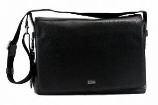 Hugo Boss Basar 50248878 Crossbody Shoulder Leather Messenger Bag (Black) Clothing
