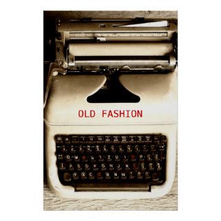 Old Fashion Love   Typewriter Machine Poster