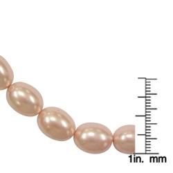 Pearlz Ocean Sterling Silver Pink Shell Pearl Necklace Pearlz Ocean Pearl Necklaces