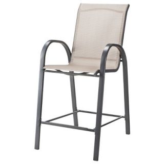 Room Essentials Nicollet Sling Patio Balcony Height Chair   Taupe
