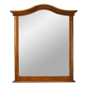 Home Decorators Collection Provence 33 in. L x 28 1/2 in. W Wall Mirror in Chestnut 1112900970