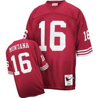 Mitchell & Ness San Francisco 49Ers 1989 Joe Montana Authentic Throwback Jersey Size 52  Athletic Jerseys  Sports & Outdoors