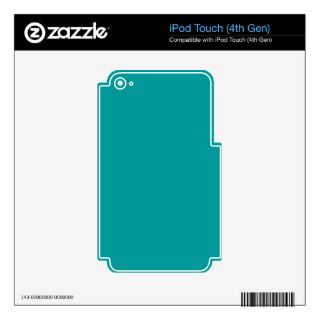 009999 Turquoise Solid Color Background Template iPod Touch 4G Decals