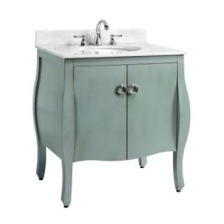 Home Decorators Collection Savoy 31 in. W x 22 in. D Vanity with Vanity Top in White 0322610310
