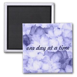 Gift for AA purple magnent One day at a time Refrigerator Magnets