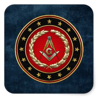[500] Masonic Square and Compasses [3rd Degree] Stickers