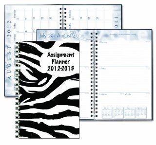 House of Doolittle Academic Weekly Planner, Student Assignment Book 13 Months August 2012 to August 2013, 5 x 8 Inch, Zebra Design Recycled Materials Made in the USA (HOD274RTG65)  Teachers Calendars And Planners 