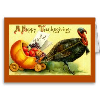 Vintage Thanksgiving Turkey Card