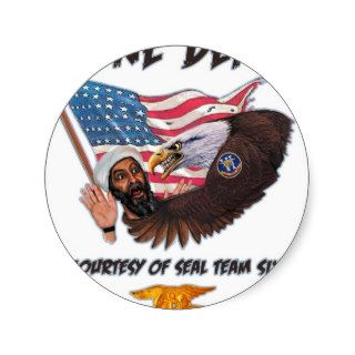 chokin' bin laden   thank you US Navy Seals Round Sticker