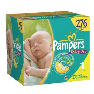 Pampers Baby Dry Diapers Economy Plus Pack Size 1, 276 Count Health & Personal Care
