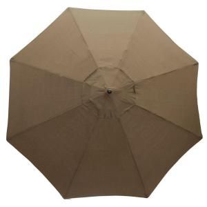 Plantation Patterns 11 ft. Patio Umbrella in Brown Solid 9111 01222900