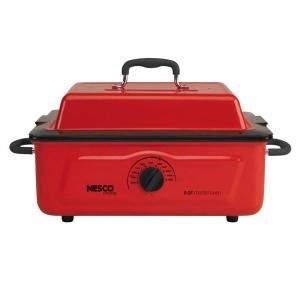 Nesco 5 qt. 600 Watt Roaster Oven Porcelain Cookwell in Red 4815 12