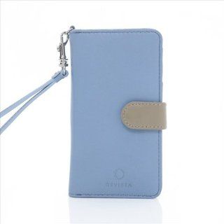 iPhone 4/4s   iWallet light blue+white Cell Phones & Accessories
