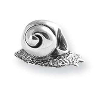 Sterling Silver Reflections Snail Bead QRS252 Bead Charms Jewelry