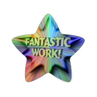 Fantastic Work Star Sticker