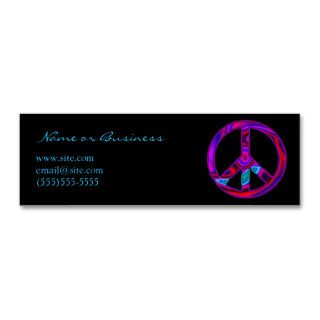 Funky Peace Symbol Business Card Templates