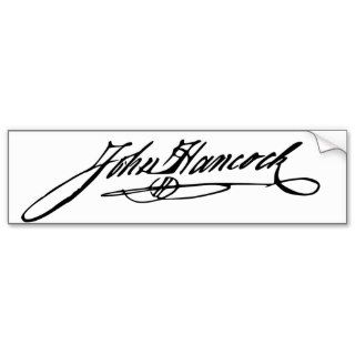 John Hancock Signature Bumper Sticker
