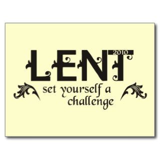 Lent 2010   Set Yourself a Challenge Post Card