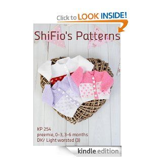 Knitting Pattern   KP254    Round Neck Cardigan  3 Sizes eBook ShiFio's Patterns Kindle Store