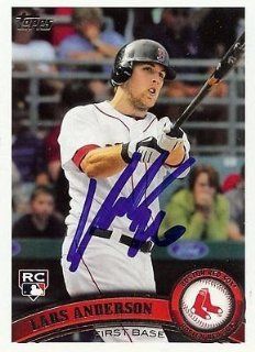 Lars Anderson 2011 Topps Autograph Rookie Card RC #254 Red Sox Sports Collectibles