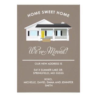HOME SWEET HOME  MOVING ANNOUNCEMENT