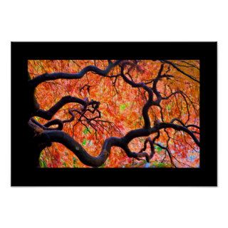 Autumn Tree of Life Gaia Earth Axis Pagan Wiccan Print