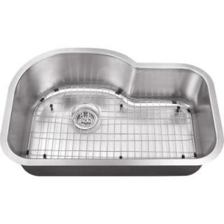 Schon All in One Undermount Stainless Steel 31 1/2x21 1/8x9 0 Hole Single Bowl Kitchen Sink SCSBE18