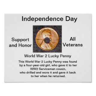Poster/WW2 Lucky Penny/Support Veterans