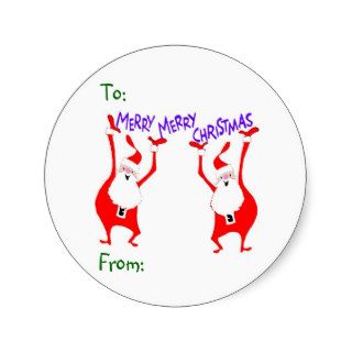 St. Nick Twins   Gift Tags Stickers
