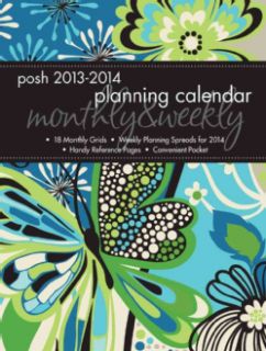 Groovy Butterfly Monthly & Weekly 2014 Posh Planner (Calendar) General