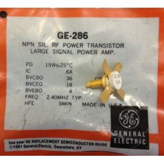 GE 286 NPN Silicon RF Power Transistor Large Signal Power Amp 15W Industrial Products