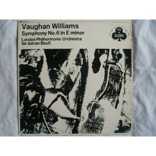 ACL 289 Vaughan Williams Symphony 6 London Philharmonic Adrian Boult LP Sir Adrian Boult / London Philharmonic Orchestra Music
