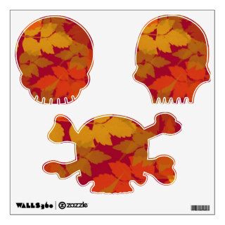 Kid Friendly Autumn Leaf Skulls Wall Decor