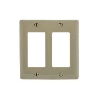HUBBELL WIRING DEVICES   NP262I   WALL PLATE, 2 GANG, IVORY Electronic Components