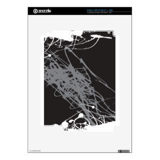 abstract black and white art iPad 2 decal