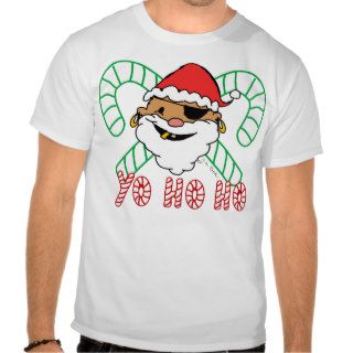Pirate Santa Emblem Tee Shirt