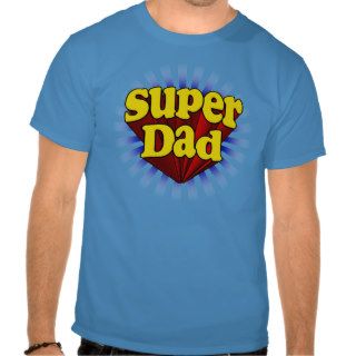Super Dad, Superhero Red/Yellow/Blue T shirts