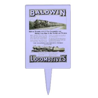 Baldwin Steam Locomotive Mountain Type in 1924 Cake Toppers