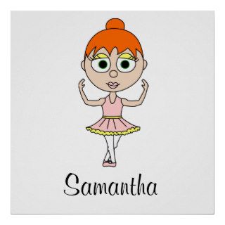 Ballet Fifth Position Poster   Child's Name