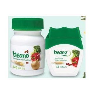 Beano Home & Away 2   Combo Pack Food Enzyme Dietary Supplement   120 Tablets & 12 Tablet Portable Pack (Total of 264 Tablets) Health & Personal Care