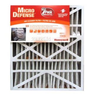 Honeywell 20 in. x 25 in. x 4 in. Pleated Air Cleaner Replacement Filters (2 Pack) CF408F2025/E