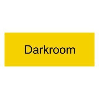 Darkroom Black on Yellow Engraved Sign EGRE 295 BLKonYLW Wayfinding  Business And Store Signs 