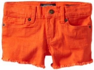 Lucky Brand Girls 2 6X Colored Short, Orange Tangerine Tango, 5 Clothing