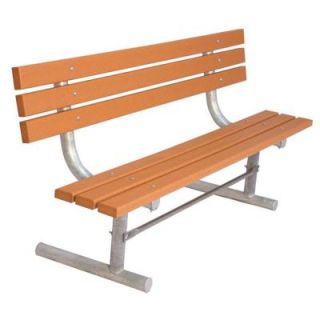 Ultra Play 6 ft. Cedar Commercial Park Recycled Plastic Bench with Back G940P CDR6