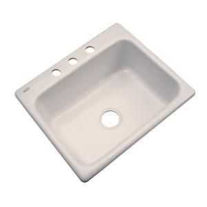 Thermocast Inverness Drop in Acrylic 25x22x9 in. 3 Hole Single Bowl Kitchen Sink in Desert Bloom 22361